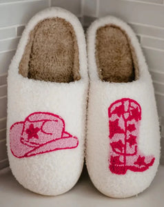 COWGIRL BOOT & HAT SLIPPERS