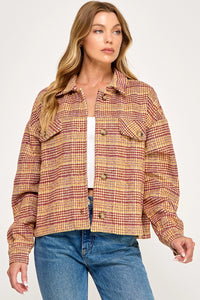CHLOE MINI HOUNDSTOOTH TRUCKER JACKET