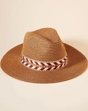 Load image into Gallery viewer, AZTEC BELT STRAW PANAMA HAT