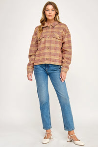 CHLOE MINI HOUNDSTOOTH TRUCKER JACKET