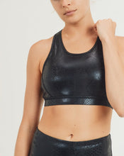Load image into Gallery viewer, NAGINI SNAKE FOIL PRINT SPORTS BRA