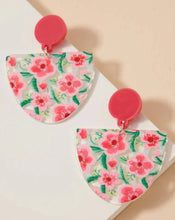 Load image into Gallery viewer, SPRING FLORAL ACETATE EARRINGS