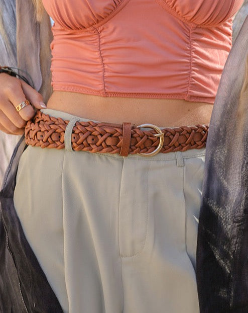 DOUBLE BRAIDED BELT WITH BUCKLE