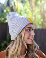 Load image into Gallery viewer, SMILEY FACE RIBBED BEANIE
