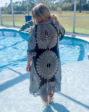 Load image into Gallery viewer, MARIE BLACK LACE KIMONO